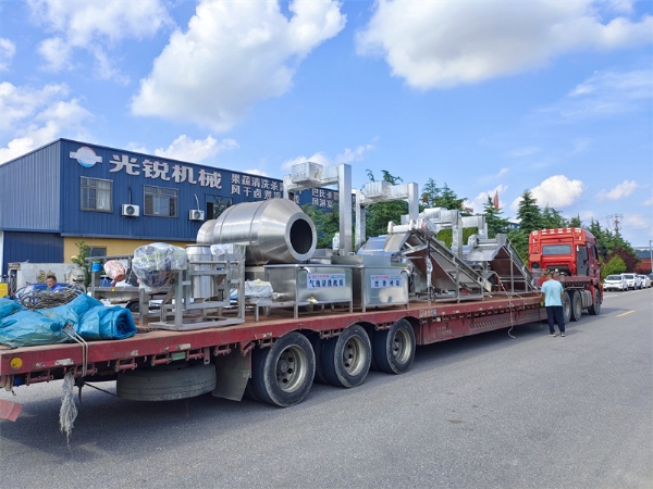 水浴式解凍清洗蒸煮流水線發貨