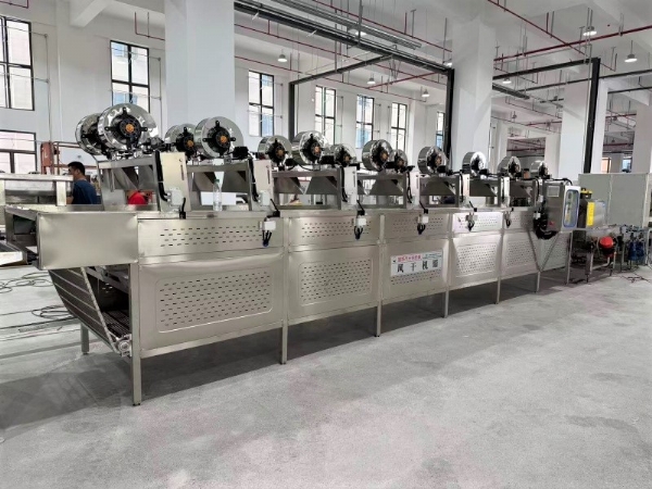 宿遷客戶包裝袋清洗瀝水風(fēng)干線安裝完成